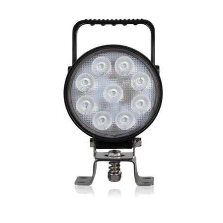 Maxxima Round 9 Led Work Light W/ Switch 4,200 Lumens 12/24Vdc Deutsch Connector MWL-36-A